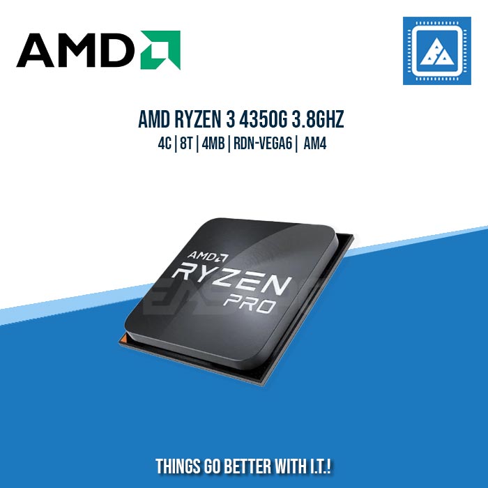 AMD RYZEN 3 4350G 3.8GHZ | 4 | 8T |4MB | RDN-VEGA6 | AM4 | TRAY TYPE AMD RYZEN 3 4350G 3.8GHZ | 4 | 8T |4MB | RDN-VEGA6 | AM4 | TRAY TYPE